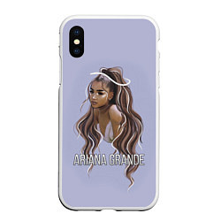 Чехол iPhone XS Max матовый Ariana Grande Ариана Гранде, цвет: 3D-белый