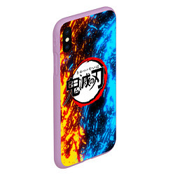 Чехол iPhone XS Max матовый KIMETSU NO YAIBA, цвет: 3D-сиреневый — фото 2