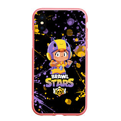 Чехол iPhone XS Max матовый BRAWL STARS BEA, цвет: 3D-баблгам