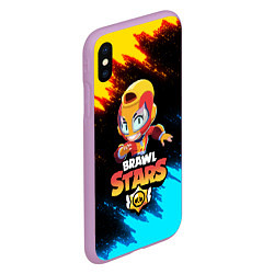 Чехол iPhone XS Max матовый BRAWL STARS MAX, цвет: 3D-сиреневый — фото 2