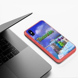 Чехол iPhone XS Max матовый Terraria, цвет: 3D-красный — фото 2