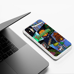 Чехол iPhone XS Max матовый Terraria, цвет: 3D-белый — фото 2