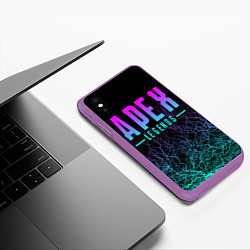 Чехол iPhone XS Max матовый Apex Legends, цвет: 3D-фиолетовый — фото 2