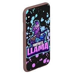 Чехол iPhone XS Max матовый Fortnite LLAMA, цвет: 3D-коричневый — фото 2