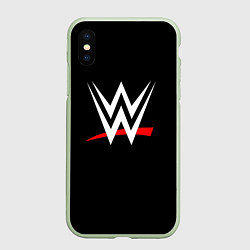 Чехол iPhone XS Max матовый WWE, цвет: 3D-салатовый