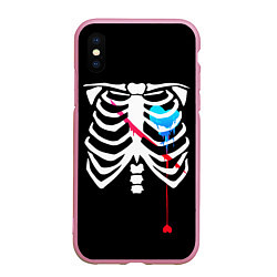 Чехол iPhone XS Max матовый UNDERTALE, цвет: 3D-розовый