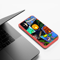 Чехол iPhone XS Max матовый Terraria allpic, цвет: 3D-красный — фото 2