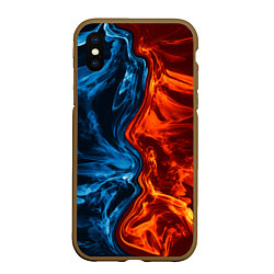 Чехол iPhone XS Max матовый Огонь и вода