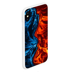 Чехол iPhone XS Max матовый Огонь и вода, цвет: 3D-белый — фото 2