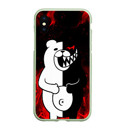 Чехол iPhone XS Max матовый MONOKUMA, цвет: 3D-салатовый