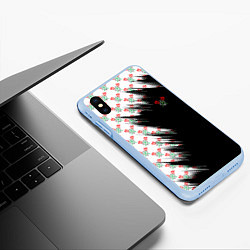 Чехол iPhone XS Max матовый ТИКТОКЕР - PAYTON MOORMEIE, цвет: 3D-голубой — фото 2