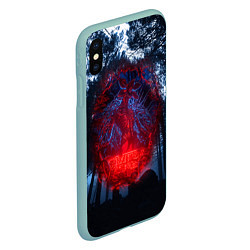 Чехол iPhone XS Max матовый Demogorgon Stranger Things, цвет: 3D-мятный — фото 2