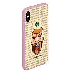 Чехол iPhone XS Max матовый MCGREGOR, цвет: 3D-розовый — фото 2