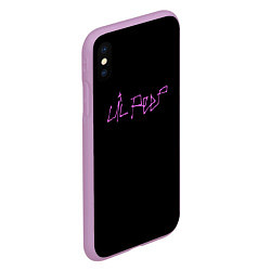 Чехол iPhone XS Max матовый LIL PEEP НА СПИНЕ, цвет: 3D-сиреневый — фото 2