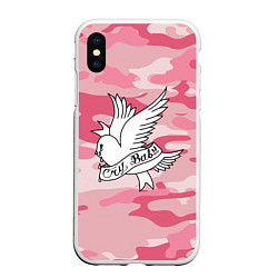 Чехол iPhone XS Max матовый LIL PEEP CRY BABY, цвет: 3D-белый