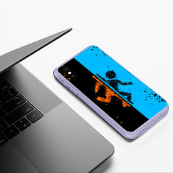 Чехол iPhone XS Max матовый Portal, цвет: 3D-светло-сиреневый — фото 2