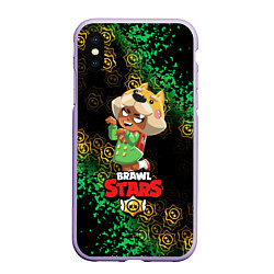 Чехол iPhone XS Max матовый BRAWL STARS NITA, цвет: 3D-светло-сиреневый