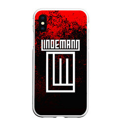 Чехол iPhone XS Max матовый LINDEMANN, цвет: 3D-белый