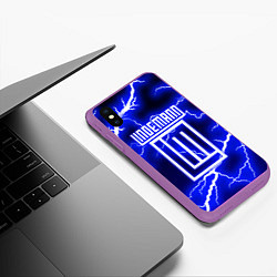 Чехол iPhone XS Max матовый LINDEMANN, цвет: 3D-фиолетовый — фото 2