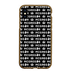 Чехол iPhone XS Max матовый Conor McGregor, цвет: 3D-коричневый