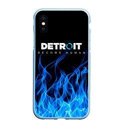 Чехол iPhone XS Max матовый DETROIT: BECOME HUMAN, цвет: 3D-голубой