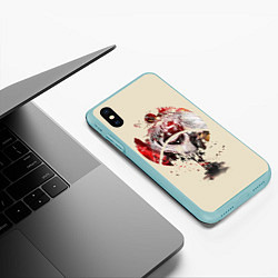 Чехол iPhone XS Max матовый Tokyo Ghoul, цвет: 3D-мятный — фото 2