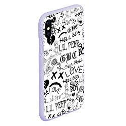 Чехол iPhone XS Max матовый LIL PEEP LOGOBOMBING, цвет: 3D-светло-сиреневый — фото 2