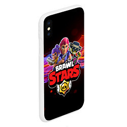 Чехол iPhone XS Max матовый BRAWL STARS, цвет: 3D-белый — фото 2