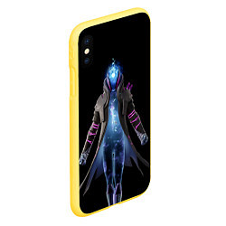 Чехол iPhone XS Max матовый Fortnite Спина, цвет: 3D-желтый — фото 2