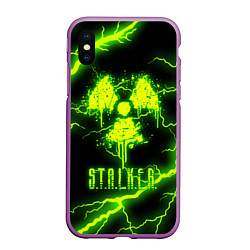 Чехол iPhone XS Max матовый STALKER 2, цвет: 3D-фиолетовый