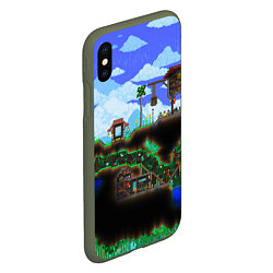 Чехол iPhone XS Max матовый TERRARIA EXCLUSIVE, цвет: 3D-темно-зеленый — фото 2