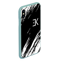 Чехол iPhone XS Max матовый ЕГОР КРИД, цвет: 3D-мятный — фото 2