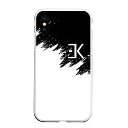 Чехол iPhone XS Max матовый ЕГОР КРИД, цвет: 3D-белый