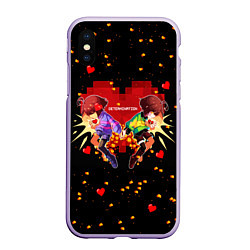 Чехол iPhone XS Max матовый UNDERTALE, цвет: 3D-светло-сиреневый