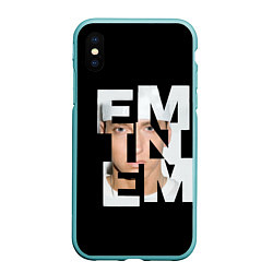 Чехол iPhone XS Max матовый Eminem, цвет: 3D-мятный