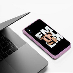 Чехол iPhone XS Max матовый Eminem, цвет: 3D-сиреневый — фото 2