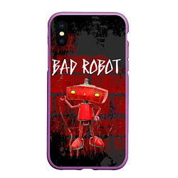 Чехол iPhone XS Max матовый Bad Robot, цвет: 3D-фиолетовый