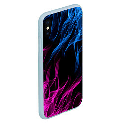 Чехол iPhone XS Max матовый БИТВА ОГНЕЙ, цвет: 3D-голубой — фото 2