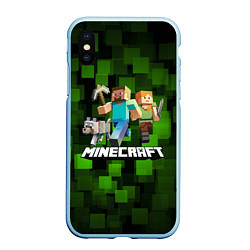 Чехол iPhone XS Max матовый Minecraft Майнкрафт