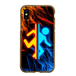 Чехол iPhone XS Max матовый PORTAL, цвет: 3D-коричневый