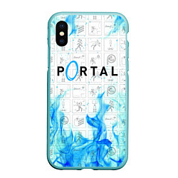 Чехол iPhone XS Max матовый PORTAL, цвет: 3D-мятный