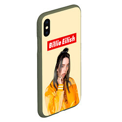 Чехол iPhone XS Max матовый BILLIE EILISH, цвет: 3D-темно-зеленый — фото 2