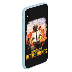 Чехол iPhone XS Max матовый PUBG, цвет: 3D-голубой — фото 2