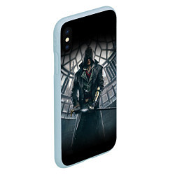 Чехол iPhone XS Max матовый Assassin’s Creed, цвет: 3D-голубой — фото 2