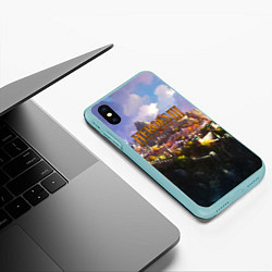 Чехол iPhone XS Max матовый HEROES 3, цвет: 3D-мятный — фото 2