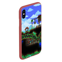 Чехол iPhone XS Max матовый TERRARIA, цвет: 3D-красный — фото 2