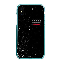 Чехол iPhone XS Max матовый AUDI, цвет: 3D-мятный