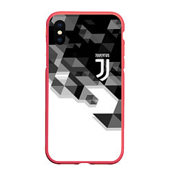 Чехол iPhone XS Max матовый JUVENTUS, цвет: 3D-красный