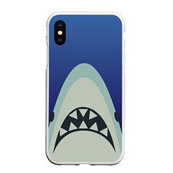 Чехол iPhone XS Max матовый IKEA Shark, цвет: 3D-белый