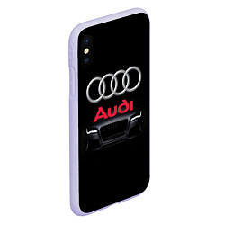 Чехол iPhone XS Max матовый AUDI, цвет: 3D-светло-сиреневый — фото 2